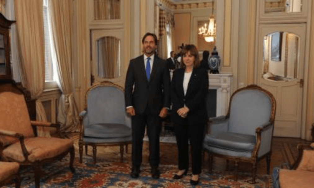 Encuentro Diplomático: Presidenta de Grecia se reunió con Lacalle&nbsp;Pou